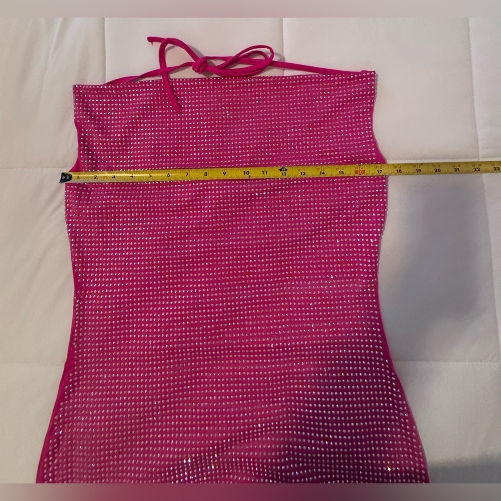 Pink Rhinestone Embellished Dress - Picture 9 of 12